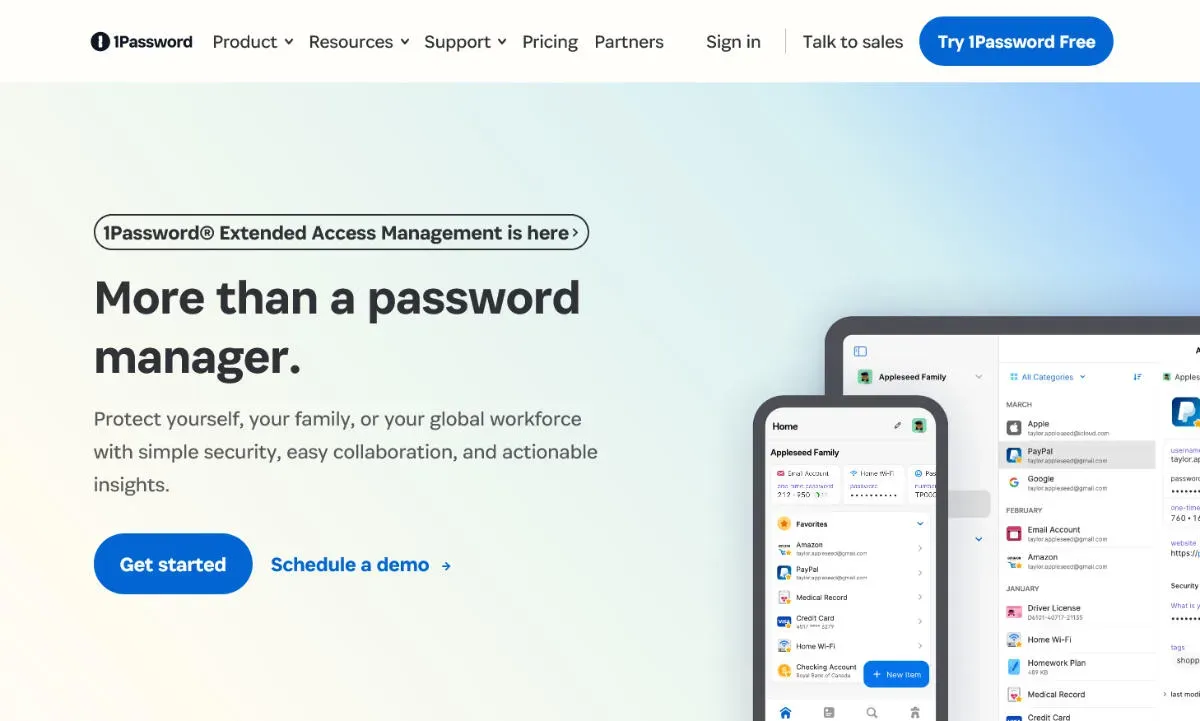 1Password website rebrand